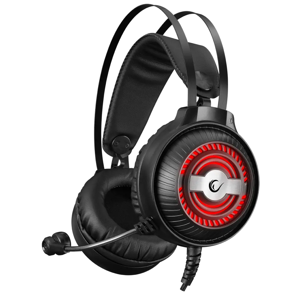 Casti Gaming Rampage RM-K29 THUNDER, Iluminare RGB, 3.5 mm Jack&USB, Microfon Noise Cancelling, Negru