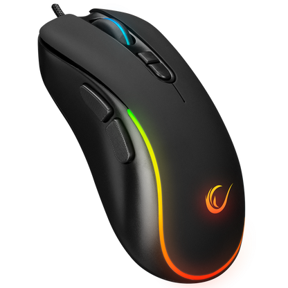 Mouse gaming Rampage SMX-R47 X-JAMMER, Iluminare RGB, 7200 DPI, 6 Butoane, Programabil,Negru