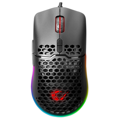 Mouse gaming Rampage SMX-R77 X-TITAN, Ultrausor 67g, Iluminare RGB, 7200 DPI, 7 Butoane, Programabil, Negru