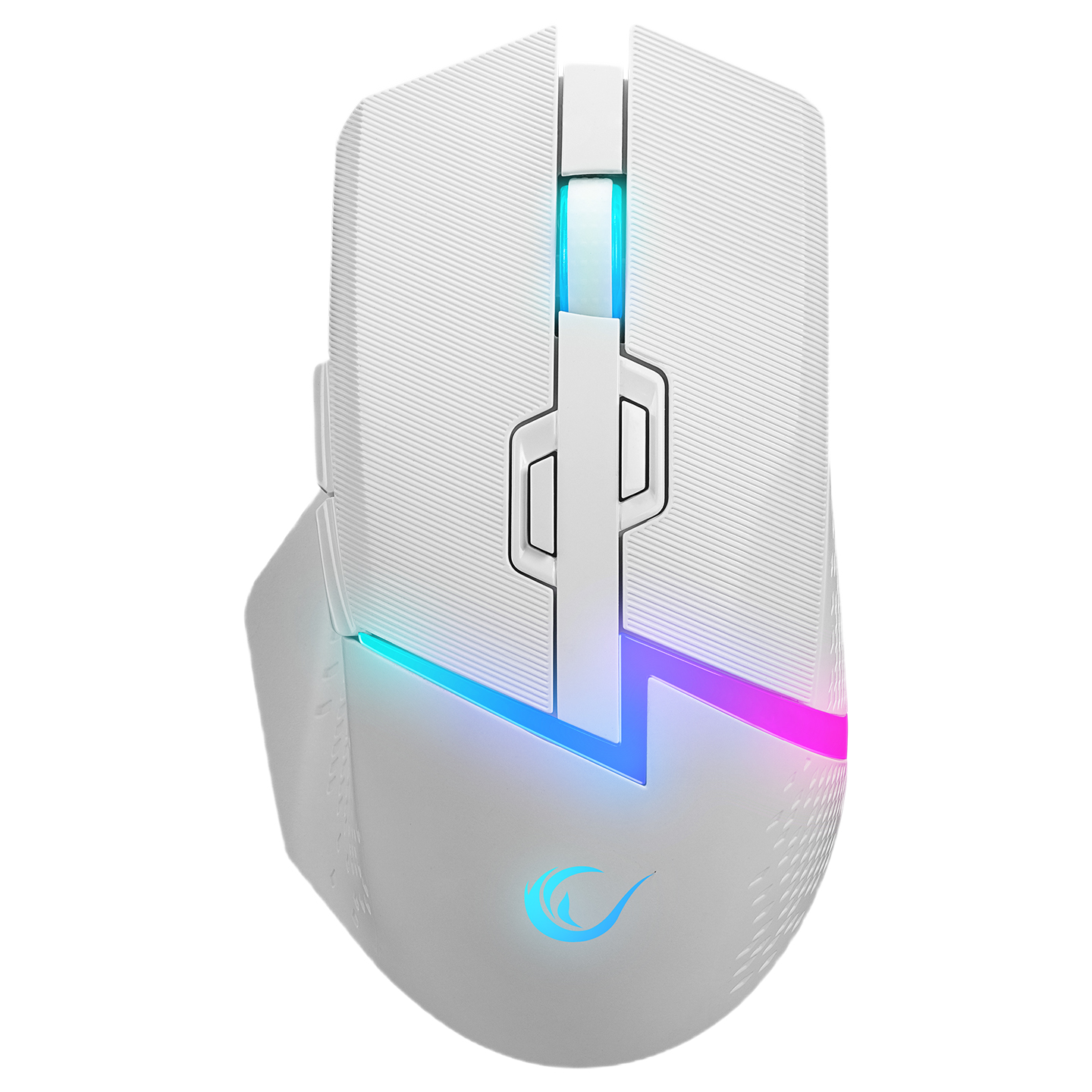 Mouse Gaming Wireless, Rampage DROP M3, Iluminare RGB, 10000 DPI, 10 Butoane, Programabil, 2.4GHz&Wired, USB-C, Alb