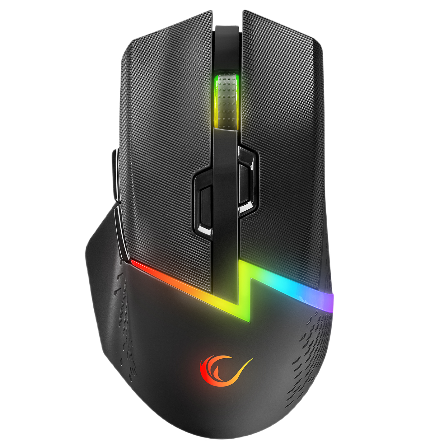 Mouse Gaming Wireless, Rampage DROP M3, Iluminare RGB, 10000 DPI, 10 Butoane, Programabil, 2.4GHz&Wired, USB-C, Negru