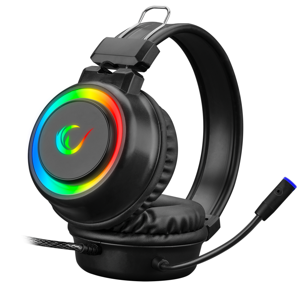 Casti Gaming Rampage SN-R10 ALQUIST, Iluminare RGB, 3.5  mm  Jack&USB, Negru