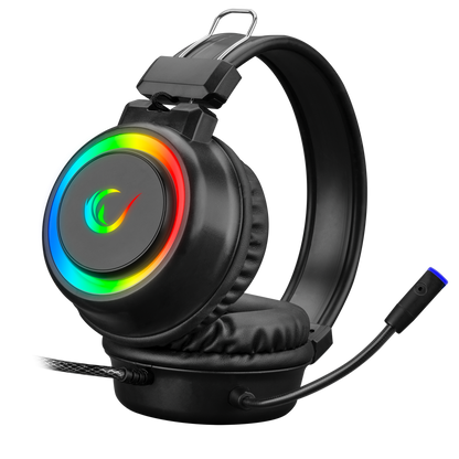 Casti Gaming Rampage SN-R10 ALQUIST, Iluminare RGB, 3.5  mm  Jack&USB, Negru