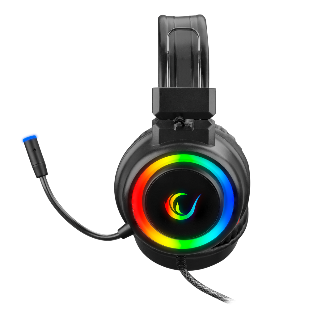 Casti Gaming Rampage SN-R10 ALQUIST, Iluminare RGB, 3.5  mm  Jack&USB, Negru