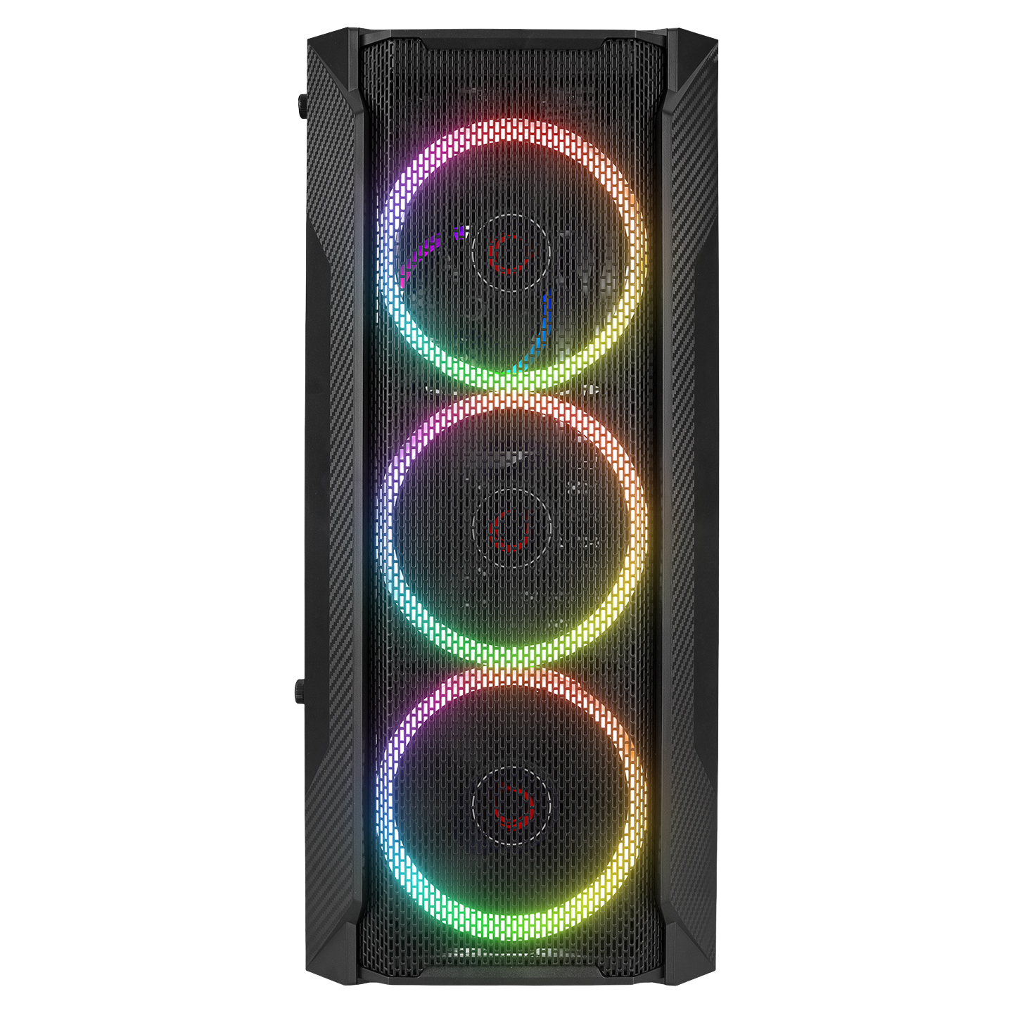 Carcasa Rampage FUSION, Sursa 650W, 80 PLUS BRONZE, Mid-Tower, Iluminare LED Rainbow, Tempered Glass, ATX, Negru