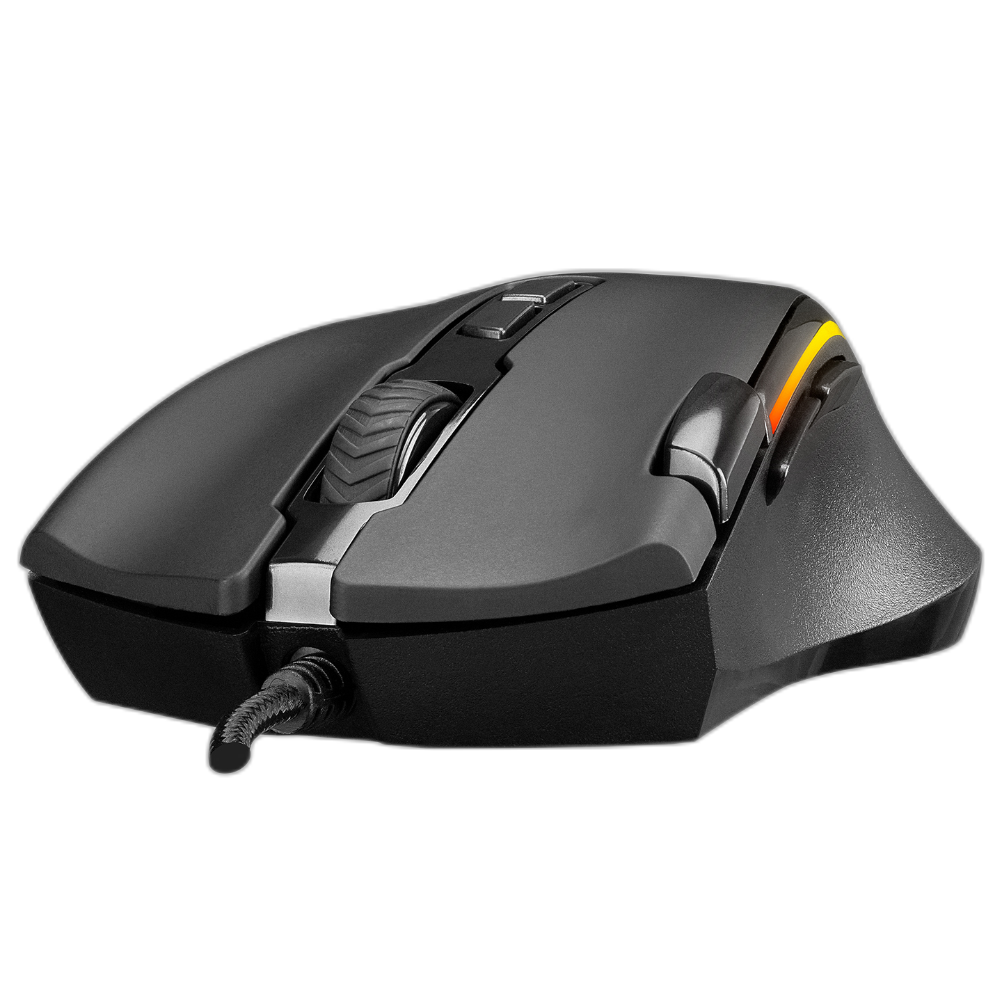 Mouse gaming Rampage SMX-G72 GREEDY, Iluminare RGB, 7200 DPI, 8 Butoane, functie dublu clic, Negru