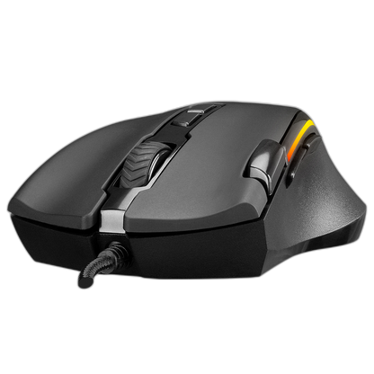 Mouse gaming Rampage SMX-G72 GREEDY, Iluminare RGB, 7200 DPI, 8 Butoane, functie dublu clic, Negru