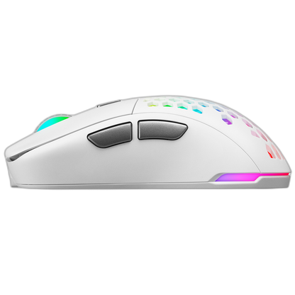 Mouse gaming wireless Rampage FURYZ, Iluminare RGB, 16000 DPI, 2.4GHz_Wired,USB-C,Alb