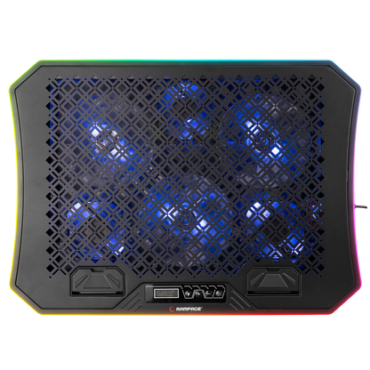 Cooler Laptop AD-RC34 METAFOR, 6 ventilatoare, Iluminare RGB,10-19, Negru