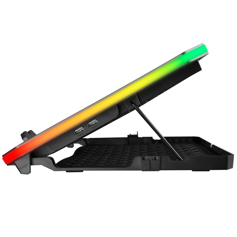 Cooler Laptop AD-RC34 METAFOR, 6 ventilatoare, Iluminare RGB,10-19, Negru