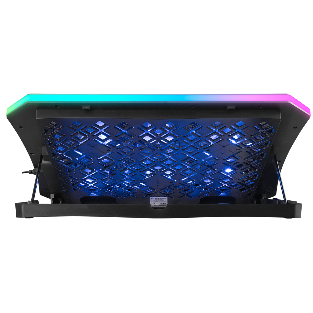 Cooler Laptop AD-RC34 METAFOR, 6 ventilatoare, Iluminare RGB,10-19, Negru