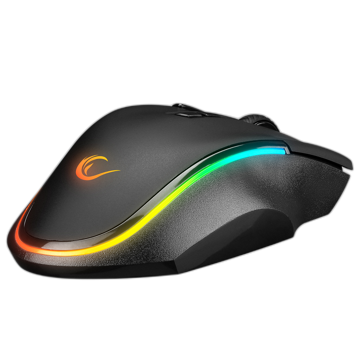 Mouse gaming Rampage SMX-G72 GREEDY, Iluminare RGB, 7200 DPI, 8 Butoane, functie dublu clic, Negru