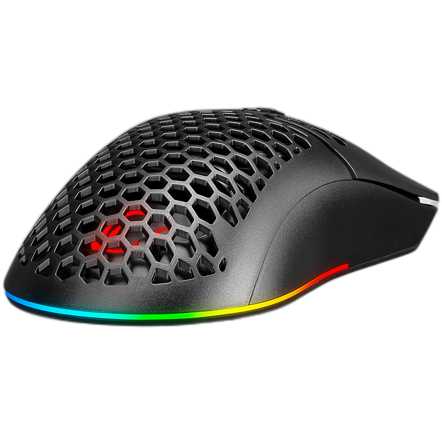 Mouse gaming Rampage SMX-R77 X-TITAN, Ultrausor 67g, Iluminare RGB, 7200 DPI, 7 Butoane, Programabil, Negru