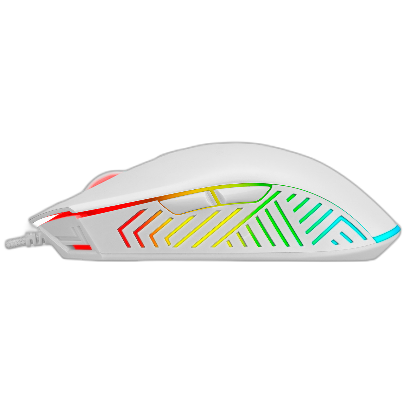 Mouse gaming Rampage SMX-G68 SPEAR, Iluminare RGB, 7200 DPI, 7 Butoane, Programabil,Alb