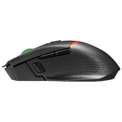 Mouse Gaming Wireless, Rampage DROP M3, Iluminare RGB, 10000 DPI, 10 Butoane, Programabil, 2.4GHz&Wired, USB-C, Negru