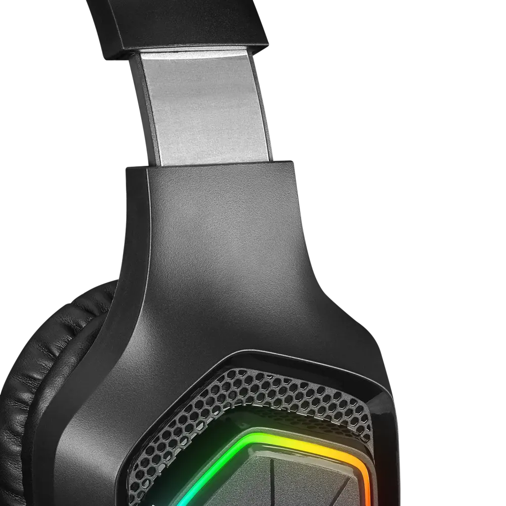 Casti Gaming Rampage RM-K90 VECTOR, Iluminare RGB, 3.5 mm Jack&USB, Negru