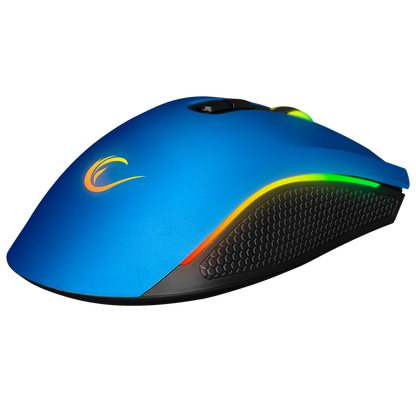 Mouse gaming Rampage SMX-R44, Iluminare RGB, 6400 DPI, 7 Butoane, Programabil, Albastru