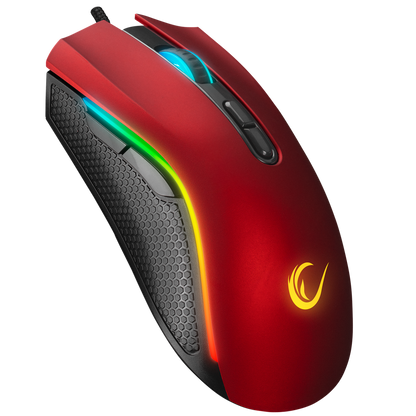 Mouse gaming Rampage SMX-R44, Iluminare RGB, 6400 DPI, 7 Butoane, Programabil, Roșu