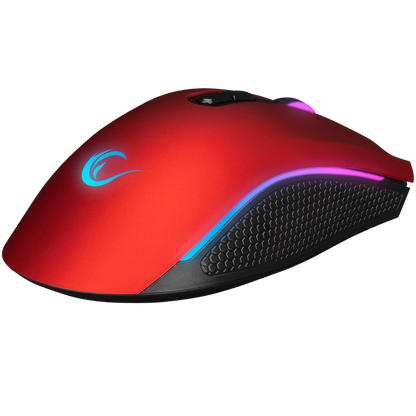 Mouse gaming Rampage SMX-R44, Iluminare RGB, 6400 DPI, 7 Butoane, Programabil, Roșu