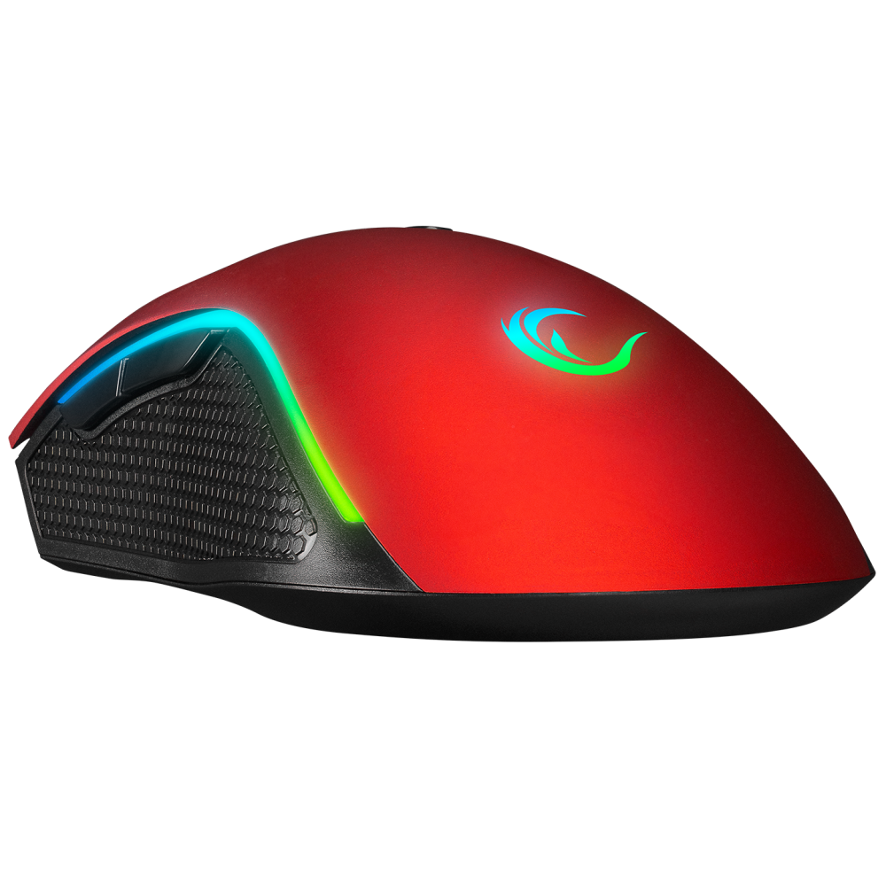 Mouse gaming Rampage SMX-R44, Iluminare RGB, 6400 DPI, 7 Butoane, Programabil, Roșu