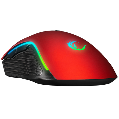 Mouse gaming Rampage SMX-R44, Iluminare RGB, 6400 DPI, 7 Butoane, Programabil, Roșu