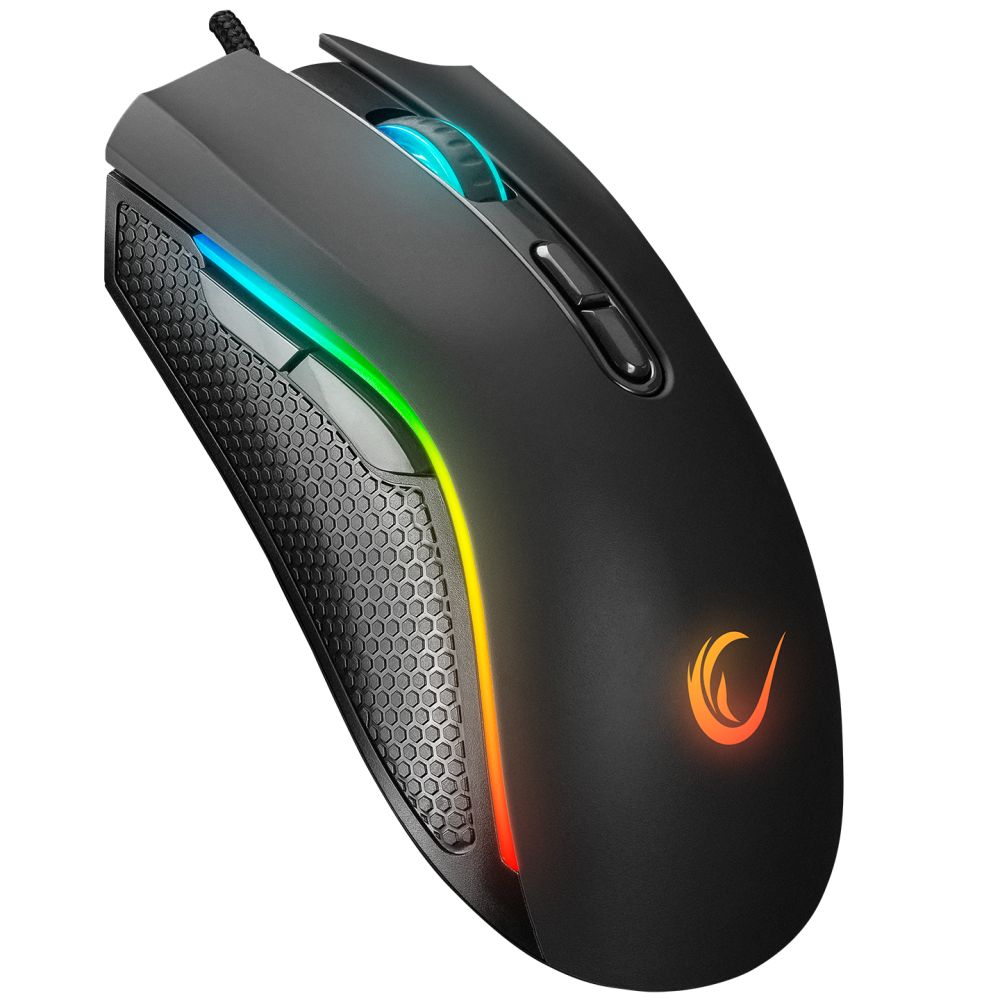 Mouse gaming Rampage SMX-R44, Iluminare RGB, 6400 DPI, 7 Butoane, Programabil, Negru