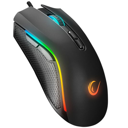 Mouse gaming Rampage SMX-R44, Iluminare RGB, 6400 DPI, 7 Butoane, Programabil, Negru