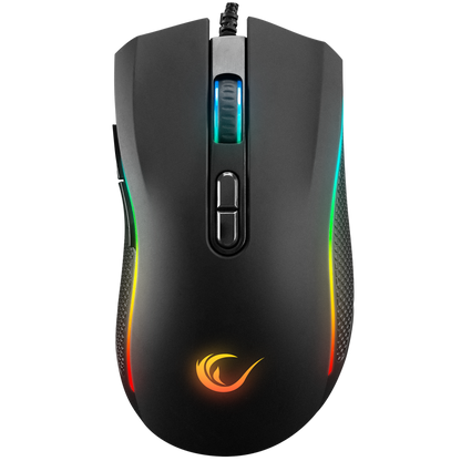 Mouse gaming Rampage SMX-R44, Iluminare RGB, 6400 DPI, 7 Butoane, Programabil, Negru