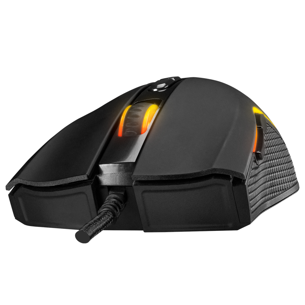 Mouse gaming Rampage SMX-R44, Iluminare RGB, 6400 DPI, 7 Butoane, Programabil, Negru