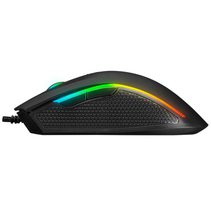 Mouse gaming Rampage SMX-R44, Iluminare RGB, 6400 DPI, 7 Butoane, Programabil, Negru