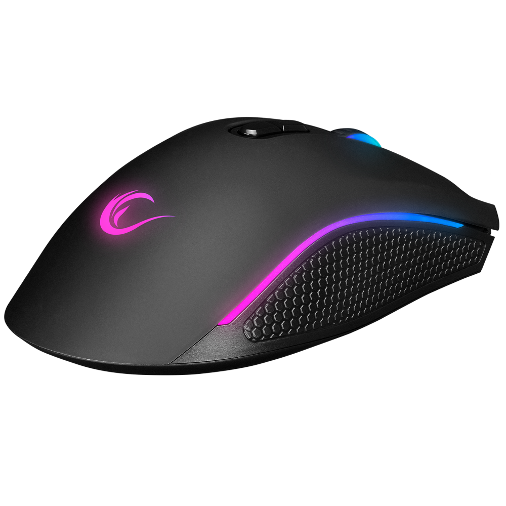 Mouse gaming Rampage SMX-R44, Iluminare RGB, 6400 DPI, 7 Butoane, Programabil, Negru