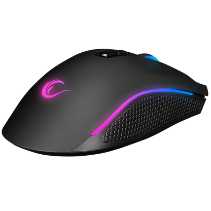 Mouse gaming Rampage SMX-R44, Iluminare RGB, 6400 DPI, 7 Butoane, Programabil, Negru