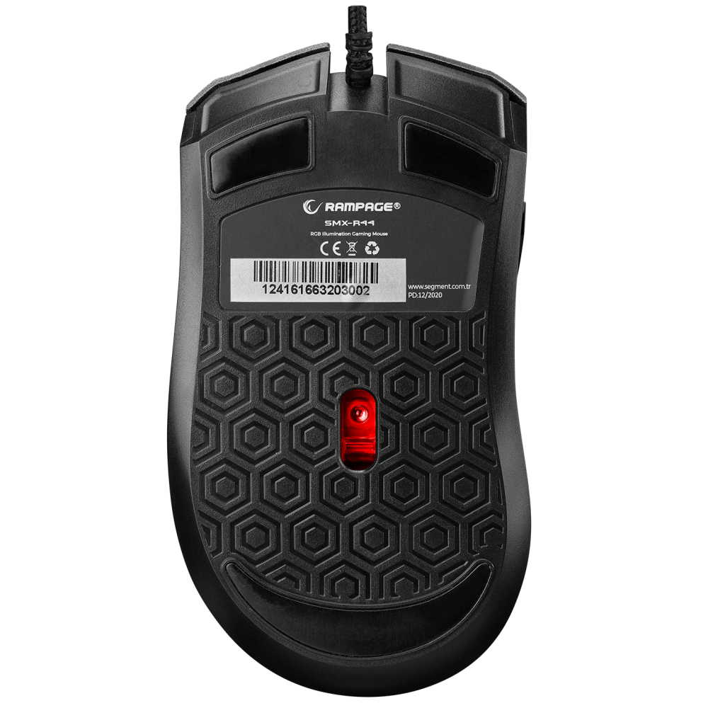 Mouse gaming Rampage SMX-R44, Iluminare RGB, 6400 DPI, 7 Butoane, Programabil, Negru