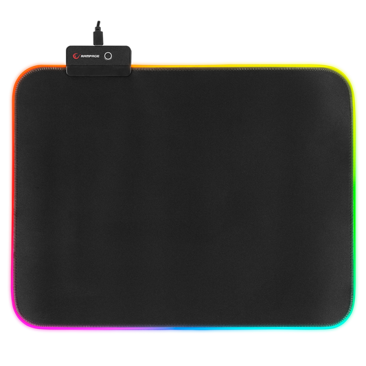 Mousepad Gaming, Rampage MP-23, Iluminare RGB, 252 x 328 x 3 mm, Negru