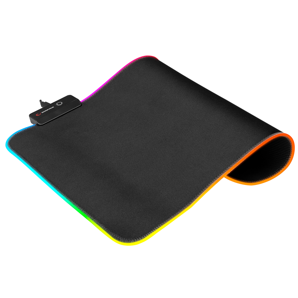 Mousepad Gaming, Rampage MP-23, Iluminare RGB, 252 x 328 x 3 mm, Negru