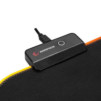 Mousepad Gaming, Rampage MP-23, Iluminare RGB, 252 x 328 x 3 mm, Negru