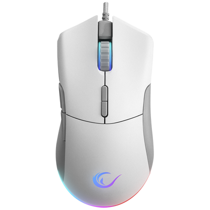 Mouse gaming Rampage SMX-R21 COMPACT, Iluminare RGB, Senzor Instant A825, 7200 DPI1000Hz, 7 Butoane, Programabil, AlbGri