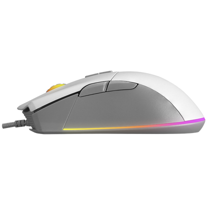 Mouse gaming Rampage SMX-R21 COMPACT, Iluminare RGB, Senzor Instant A825, 7200 DPI1000Hz, 7 Butoane, Programabil, AlbGri