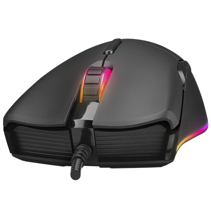 Mouse gaming Rampage SMX-R21 COMPACT, Iluminare RGB, Senzor Instant A825, 7200 DPI1000Hz, 7 Butoane, Programabil, Negru