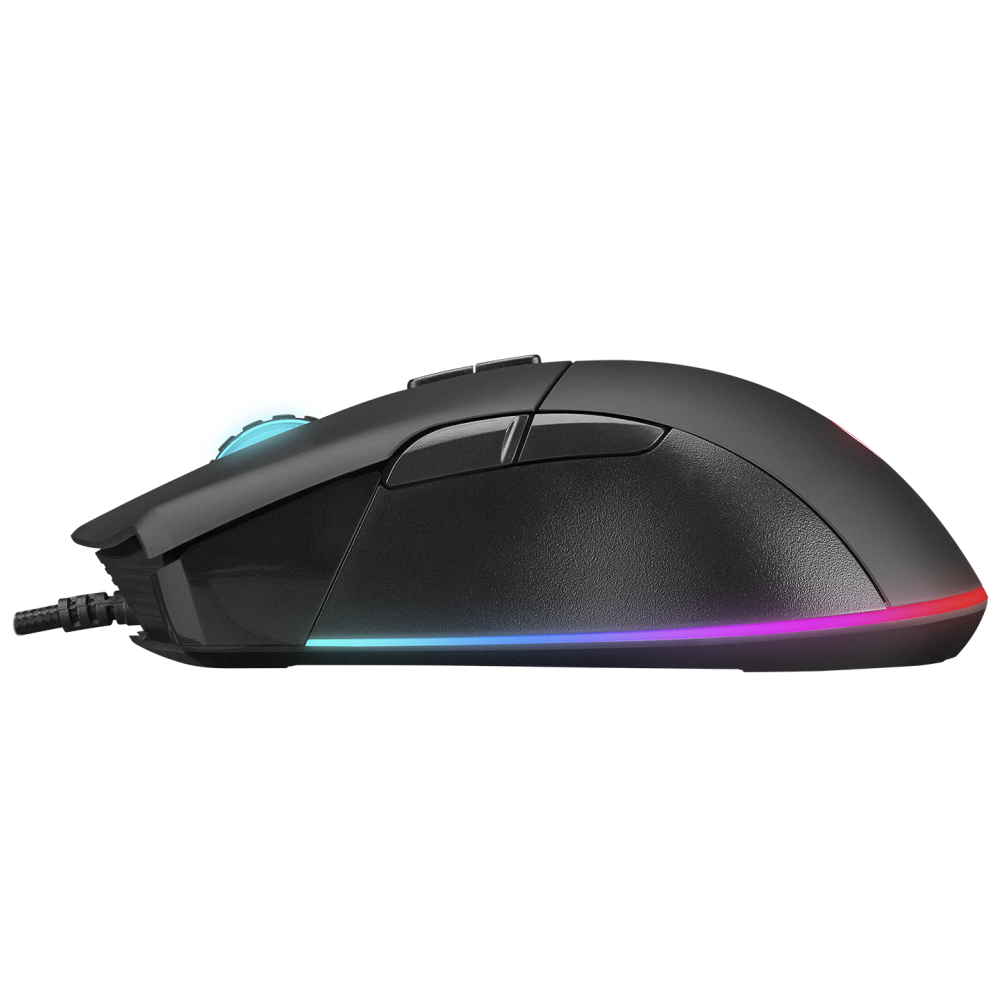 Mouse gaming Rampage SMX-R21 COMPACT, Iluminare RGB, Senzor Instant A825, 7200 DPI1000Hz, 7 Butoane, Programabil, Negru