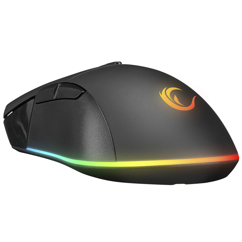 Mouse gaming Rampage SMX-R21 COMPACT, Iluminare RGB, Senzor Instant A825, 7200 DPI1000Hz, 7 Butoane, Programabil, Negru