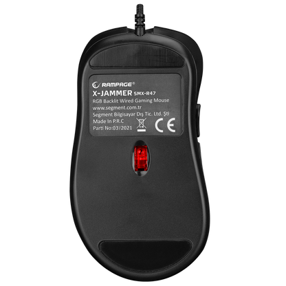 Mouse gaming Rampage SMX-R47 X-JAMMER, Iluminare RGB, 7200 DPI, 6 Butoane, Programabil,Negru