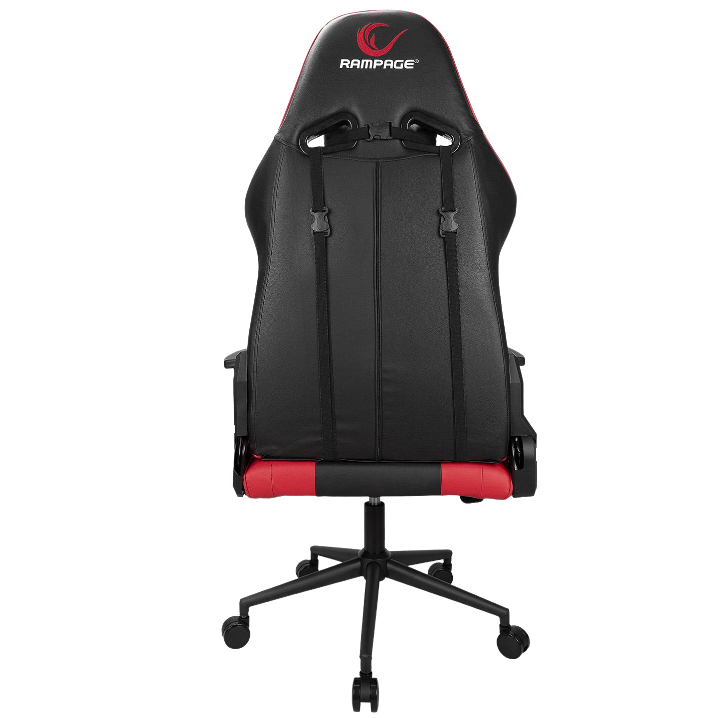 Scaun Gaming Rampage KL-R56, Piele Sintetica, Suport Lombar, Tetiera, Inaltime Ajustabila, Cotiere Reglabile (3D), Posibilitatea modificarii unghiului spatarului pana la 180 °, 120 kg, Roşu