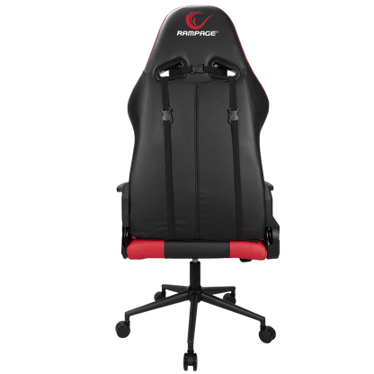 Scaun Gaming Rampage KL-R56, Piele Sintetica, Suport Lombar, Tetiera, Inaltime Ajustabila, Cotiere Reglabile (3D), Posibilitatea modificarii unghiului spatarului pana la 180 °, 120 kg, Roşu